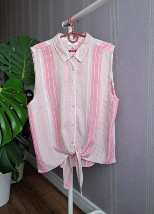 Сорочка без рукавів з льоном next