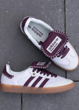 Adidas samba x wales bonner bordo, жіночі кросівки, женские кроссовки