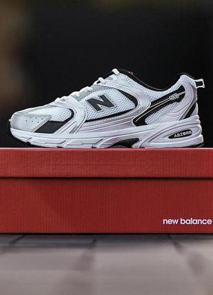 Мужские кроссовки new balance серо белые спортивные легкие кроссы нью беланс мужская летняя обувь