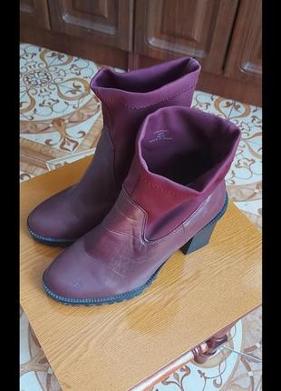 Сапожки осенние бордовые, 37 р