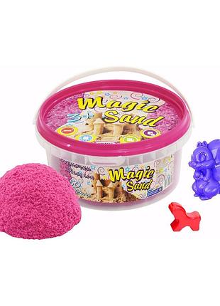 Magic sand рожевого кольору у відрі 0,350 кг, шт
