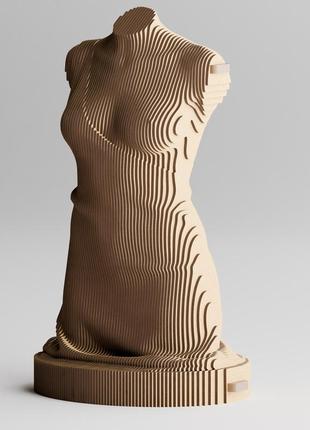 3d пазл дерев'яний sculptura жіноча фігура femme 91 деталь2 фото