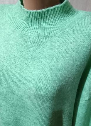 Нежно-зеленый женский джемпер с добавлением шерсти, р. 48-501 фото
