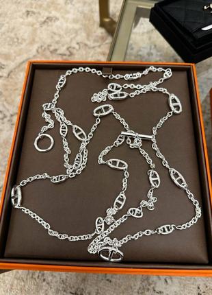 Цепочка ожерелье hermès farandole 120 см