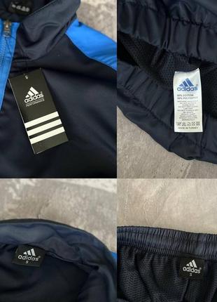 Чоловічий спортивний костюм adidas на весну у чорно-синьому кольорі premium якості, стильний та зручний костюм на кожен день8 фото