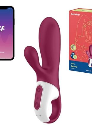 Вибратор-кролик с подогревом satisfyer hot bunny connect app