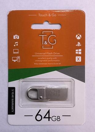Флеш драйв t&g flash draiv металева з карабiном (usb/ 64gb/ 2.0)