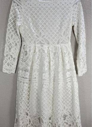 Нежное, натуральное платье, платье кружевное, с подкладкой