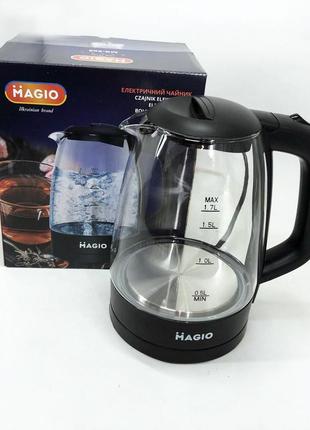 Чайник електро magio mg-505 / стеклянные электрические чайники с подсветкой / no-853 чайник дисковый