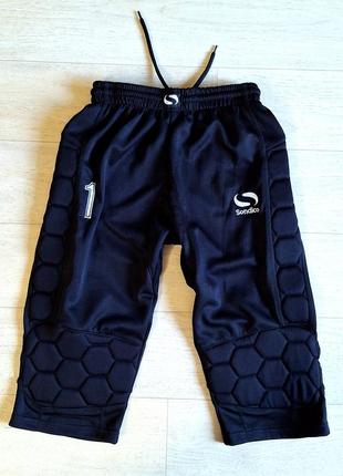 Футбольные удлиненные шорты с защитой sondico 11-12 лет1 фото
