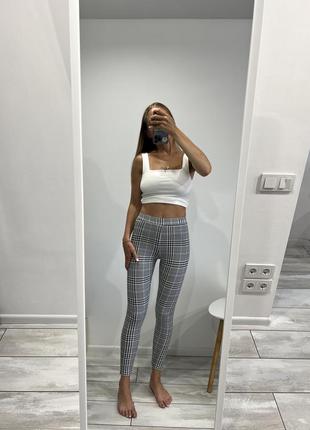 Лосины h&m в клетку, леггинсы