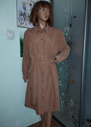 Замшева сукня сорочка батал ladies fashion