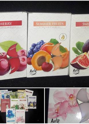 Свічка-таблетка "фруктовий аромат" годину горіння 4 години,6 шт\уп