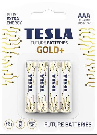 Батарейки tesla aaa gold+ (lr03, 4 шт)
