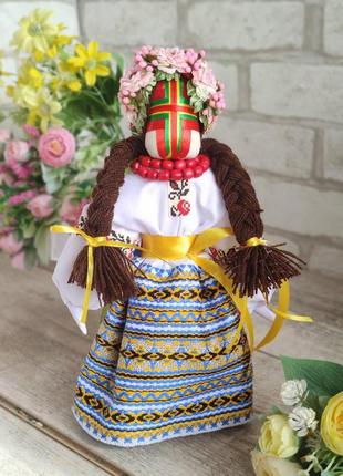 Мотанка "наречена (княжна)" з натуральних матеріалів, родинний оберіг, українська лялька ручна робота, 27 см.10 фото