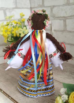 Мотанка "наречена (княжна)" з натуральних матеріалів, родинний оберіг, українська лялька ручна робота, 27 см.7 фото