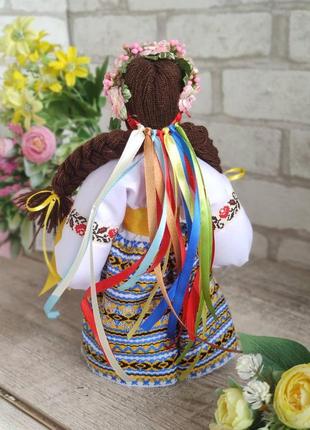 Мотанка "наречена (княжна)" з натуральних матеріалів, родинний оберіг, українська лялька ручна робота, 27 см.8 фото
