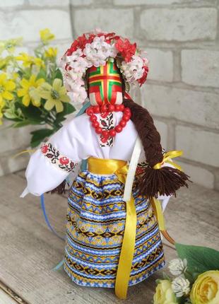 Мотанка "наречена (княжна)" з натуральних матеріалів, родинний оберіг, українська лялька ручна робота, 27 см.5 фото