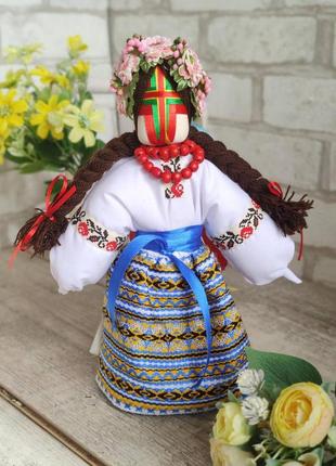 Мотанка "наречена (княжна)" з натуральних матеріалів, родинний оберіг, українська лялька ручна робота, 27 см.9 фото
