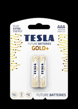 Батарейка tesla gold lr03/ aaa/1120 щелочная (бл/2шт)
