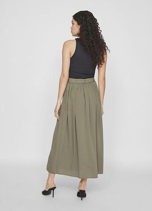 Юбка миди цвета хаки