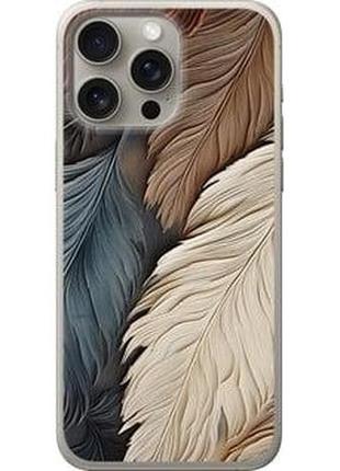 Чехол на iphone 15 pro max листья в стиле бохо из силикона fch_0004050