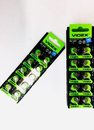 Батарейка годинникова videx ag 3 (lr41) blister card 10pcs