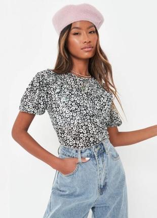 Блуза футболка в анималистичный принт от missguided