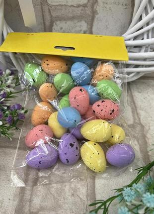 Набор яиц пенопластовых для декора, h 3 см, 24 шт\уп2 фото