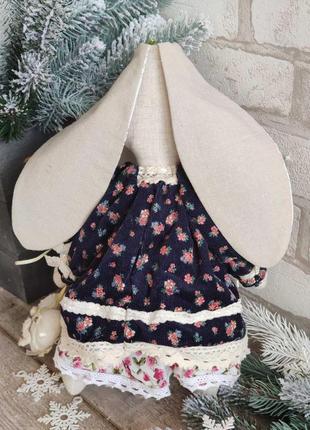 Шитый кролик из ткани, символ года 2023 кролик, авторская ручная работа кролик,...