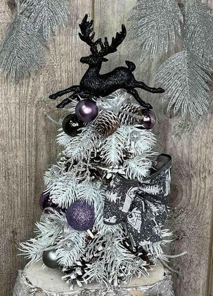 Елочка с шарами и шишками , елочка на стол , новогодняя елка, 32 см.