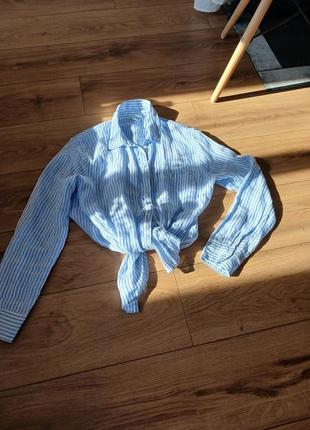 Трендова сорочка з льону h&m