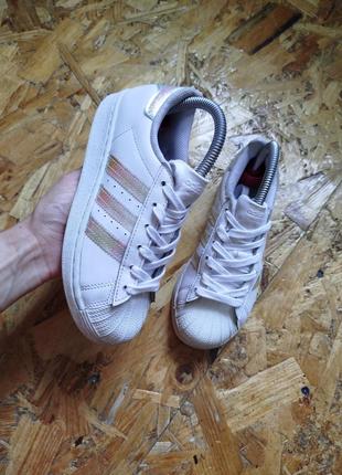 Кожаные кроссовки кеды adidas superstar