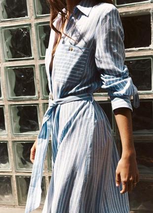 Платье из льна zara