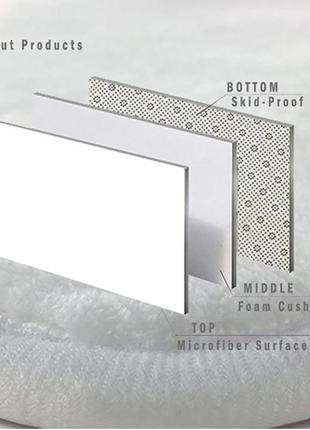 Круглый cерый ковер розы цветы 100 см 3d декоративный в гостиную прихожую спальню...