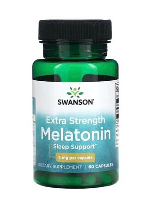 Swanson мелатонін посиленої дії, 5 мг, 60 капсул
