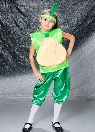 Чеснок.  костюм детский карнавальный атлас