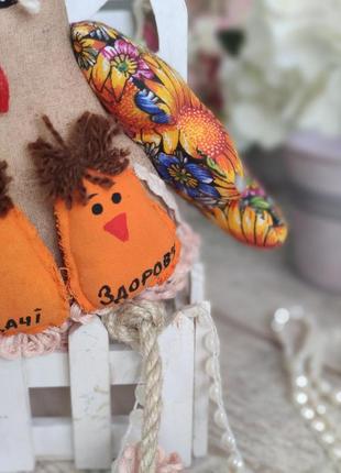 Пасхальная курочка щаслива родина, н-36 см, 250/220 грн, декор, корзинка в подарок