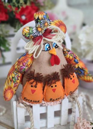 Пасхальная курочка щаслива родина, н-36 см, 250/220 грн, декор, корзинка в подарок