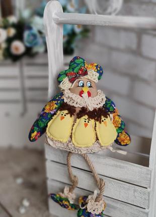 Пасхальная курочка щаслива родина, н-36 см, 250/220 грн, декор, корзинка в подарок