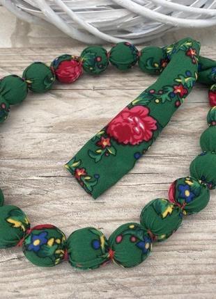 Намисто з такнини із зав'язками в національному стилі ручна робота