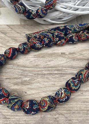 Намисто з такнини із зав'язками в національному стилі ручна робота
