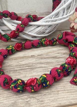 Намисто з такнини із зав'язками в національному стилі ручна робота