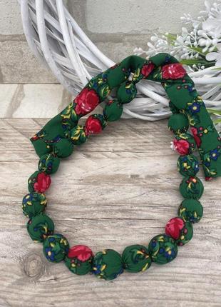 Намисто з такнини із зав'язками в національному стилі ручна робота