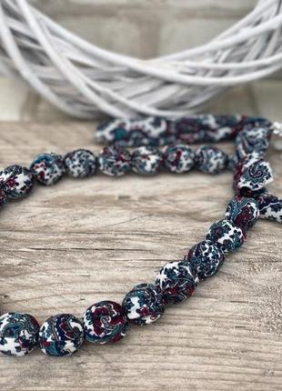 Намисто з такнини із зав'язками в національному стилі ручна робота