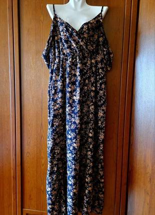 ❤ легкое стильное, яркое макси платье сарафан секси батал