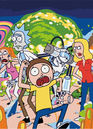 Картина за номерами рік і морті w1010