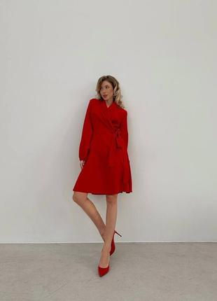 Красное красивое платье4 фото