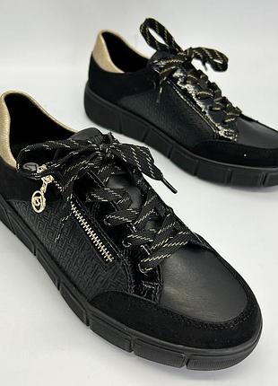 Кеди remonte 36(р) чорний шкіра/екошкіра 0-1-1-d-1t-00-03