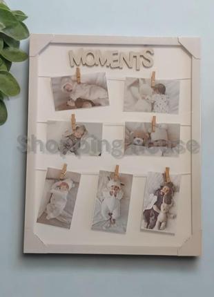 Фоторамка-коллаж з прищіпками 'moments'